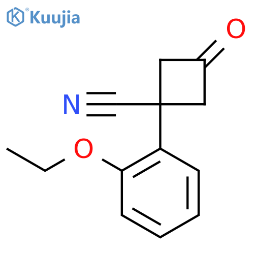 1-(2-ethoxyphenyl)-3-oxocyclobutane-1-carbonitrile structure