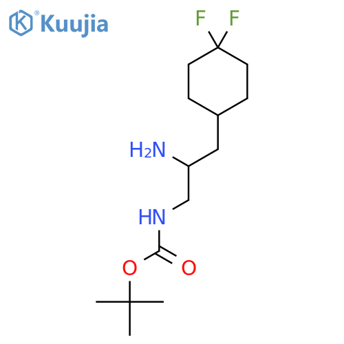 tert-butyl N-2-amino-3-(4,4-difluorocyclohexyl)propylcarbamate structure