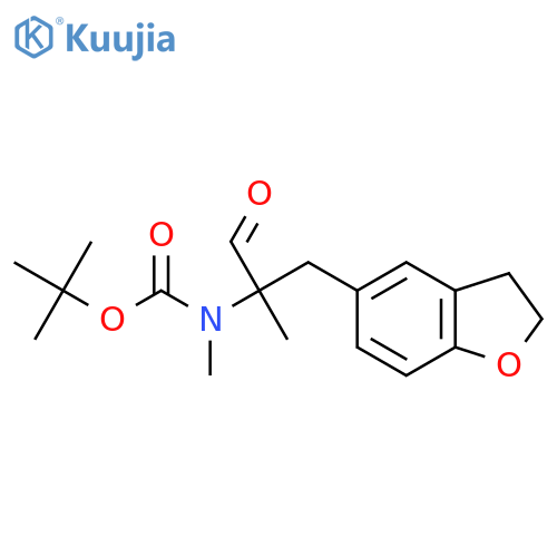 tert-butyl N-{2-(2,3-dihydro-1-benzofuran-5-yl)methyl-1-oxopropan-2-yl}-N-methylcarbamate structure