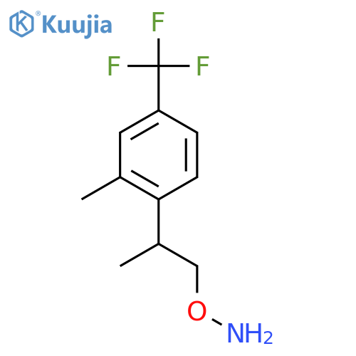 O-{2-2-methyl-4-(trifluoromethyl)phenylpropyl}hydroxylamine structure