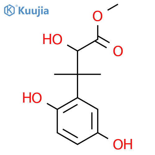methyl 3-(2,5-dihydroxyphenyl)-2-hydroxy-3-methylbutanoate structure