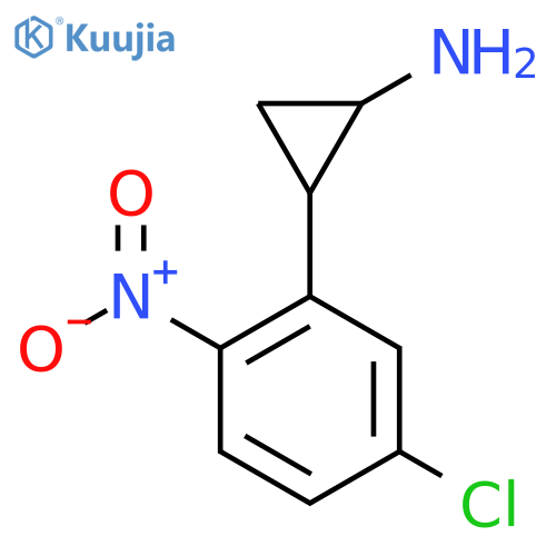 2-(5-chloro-2-nitrophenyl)cyclopropan-1-amine structure