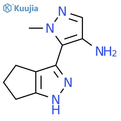 5-{1H,4H,5H,6H-cyclopentacpyrazol-3-yl}-1-methyl-1H-pyrazol-4-amine structure