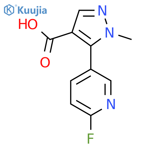 5-(6-fluoropyridin-3-yl)-1-methyl-1H-pyrazole-4-carboxylic acid structure