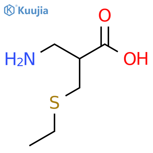 3-amino-2-(ethylsulfanyl)methylpropanoic acid structure