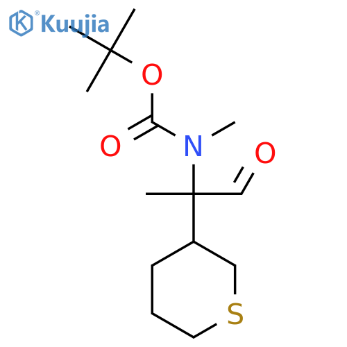 tert-butyl N-methyl-N-1-oxo-2-(thian-3-yl)propan-2-ylcarbamate structure