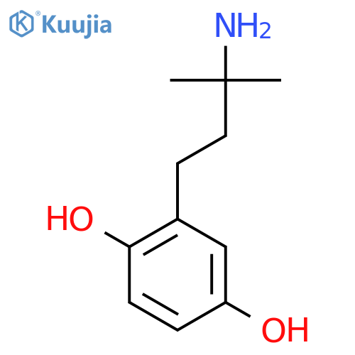 2-(3-amino-3-methylbutyl)benzene-1,4-diol structure
