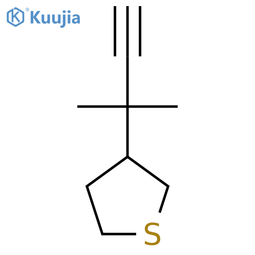 3-(2-methylbut-3-yn-2-yl)thiolane structure