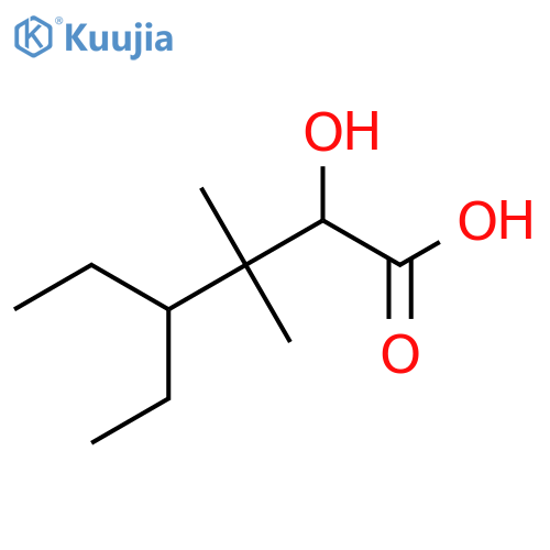 4-ethyl-2-hydroxy-3,3-dimethylhexanoic acid structure