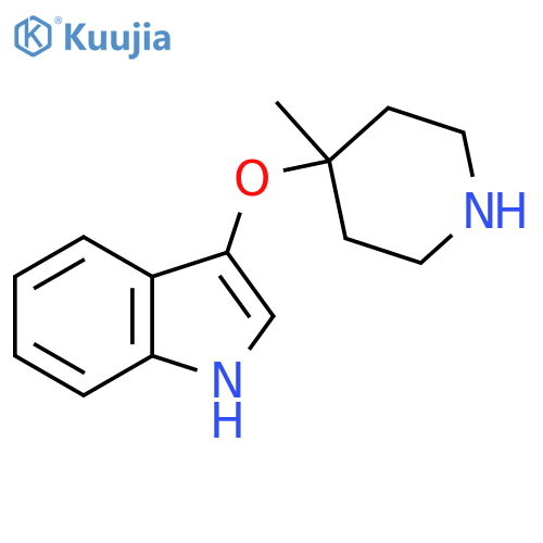 3-(4-methylpiperidin-4-yl)oxy-1H-indole structure