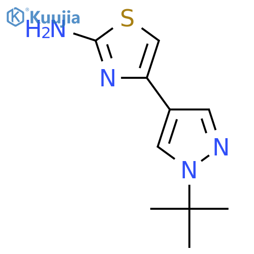 4-(1-tert-butyl-1H-pyrazol-4-yl)-1,3-thiazol-2-amine structure