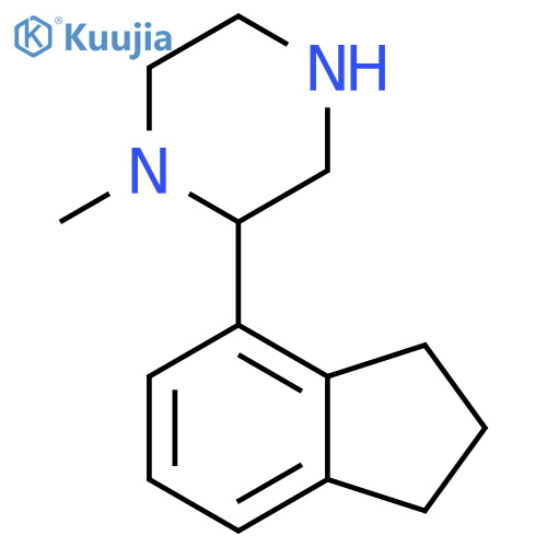 2-(2,3-dihydro-1H-inden-4-yl)-1-methylpiperazine structure