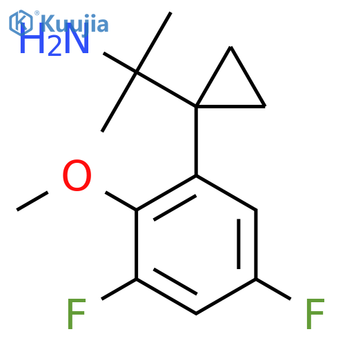 2-1-(3,5-difluoro-2-methoxyphenyl)cyclopropylpropan-2-amine structure