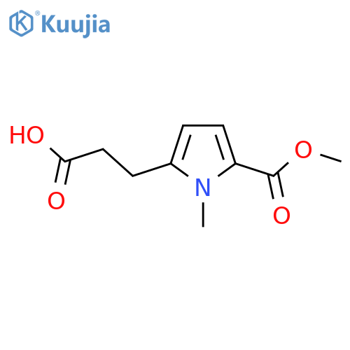 3-5-(methoxycarbonyl)-1-methyl-1H-pyrrol-2-ylpropanoic acid structure