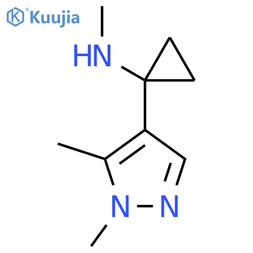 1-(1,5-dimethyl-1H-pyrazol-4-yl)-N-methylcyclopropan-1-amine structure