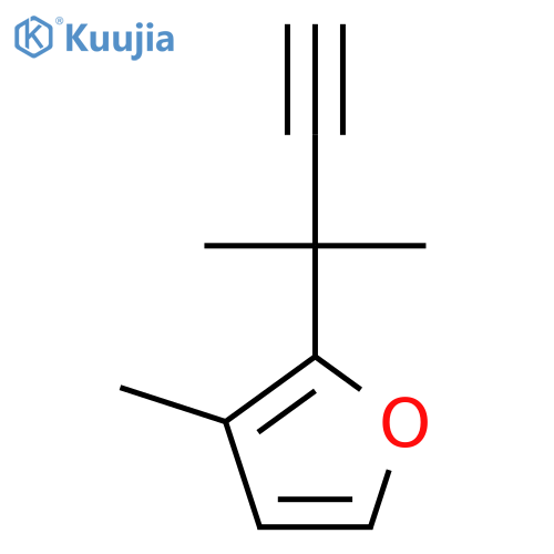 3-methyl-2-(2-methylbut-3-yn-2-yl)furan structure