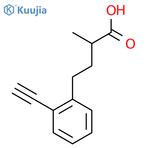 4-(2-ethynylphenyl)-2-methylbutanoic acid structure