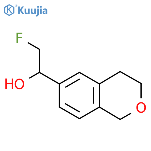 1-(3,4-dihydro-1H-2-benzopyran-6-yl)-2-fluoroethan-1-ol structure
