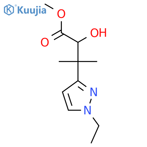 methyl 3-(1-ethyl-1H-pyrazol-3-yl)-2-hydroxy-3-methylbutanoate structure