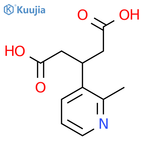3-(2-methylpyridin-3-yl)pentanedioic acid structure