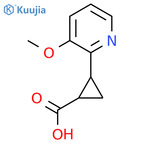 2-(3-methoxypyridin-2-yl)cyclopropane-1-carboxylic acid structure