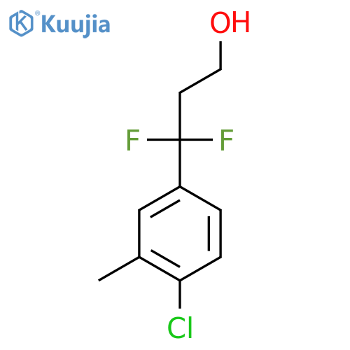 3-(4-chloro-3-methylphenyl)-3,3-difluoropropan-1-ol structure