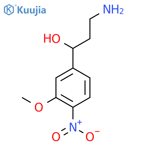 3-amino-1-(3-methoxy-4-nitrophenyl)propan-1-ol structure