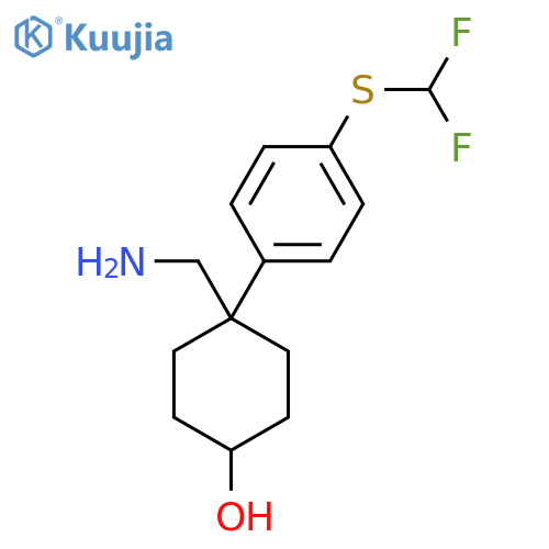 4-(aminomethyl)-4-{4-(difluoromethyl)sulfanylphenyl}cyclohexan-1-ol structure