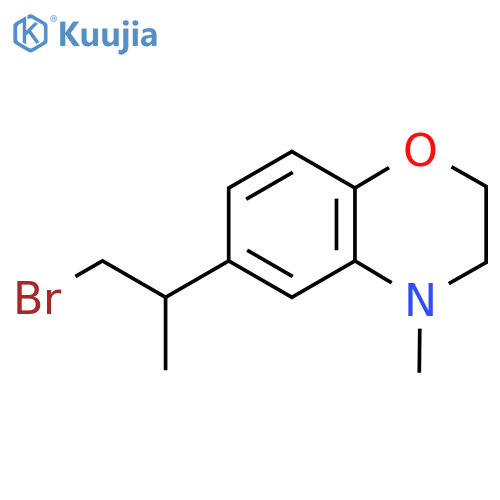 6-(1-bromopropan-2-yl)-4-methyl-3,4-dihydro-2H-1,4-benzoxazine structure