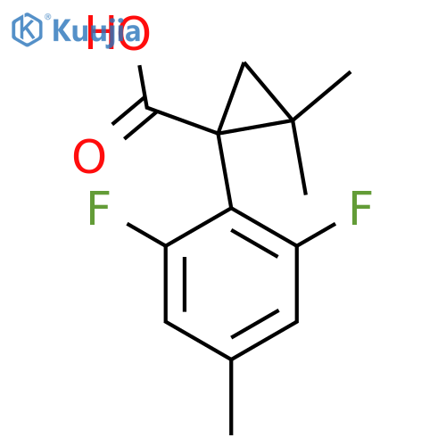 1-(2,6-difluoro-4-methylphenyl)-2,2-dimethylcyclopropane-1-carboxylic acid structure