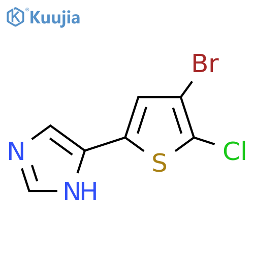 4-(4-bromo-5-chlorothiophen-2-yl)-1H-imidazole structure