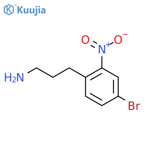 3-(4-bromo-2-nitrophenyl)propan-1-amine structure