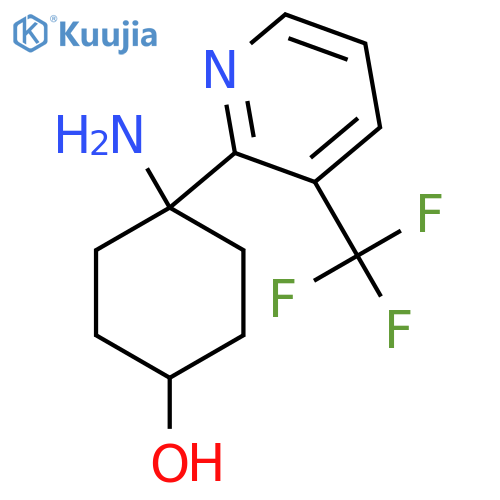 4-amino-4-3-(trifluoromethyl)pyridin-2-ylcyclohexan-1-ol structure