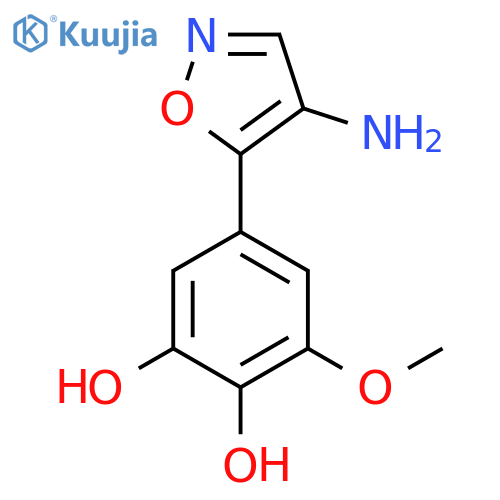 5-(4-amino-1,2-oxazol-5-yl)-3-methoxybenzene-1,2-diol structure