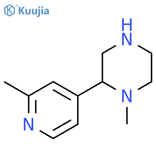 1-methyl-2-(2-methylpyridin-4-yl)piperazine structure