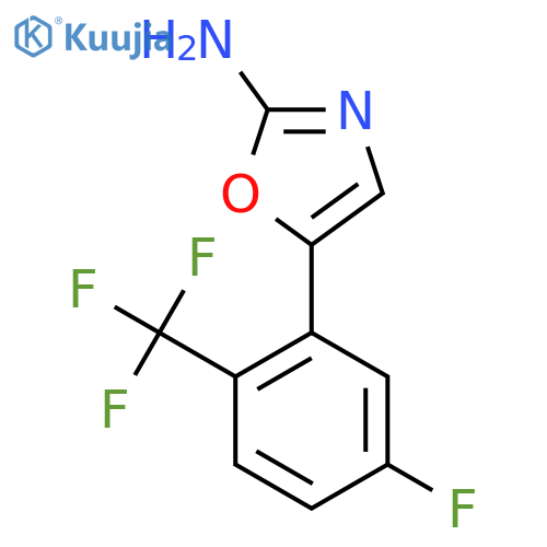 5-5-fluoro-2-(trifluoromethyl)phenyl-1,3-oxazol-2-amine structure