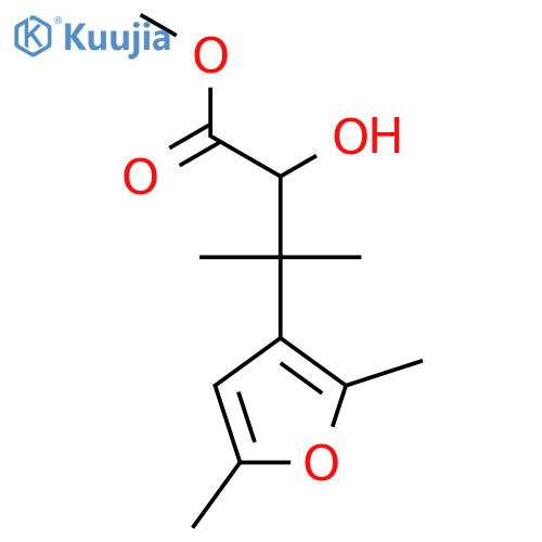methyl 3-(2,5-dimethylfuran-3-yl)-2-hydroxy-3-methylbutanoate structure