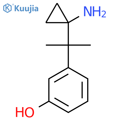 3-2-(1-aminocyclopropyl)propan-2-ylphenol structure