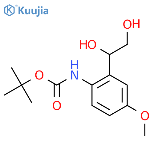 tert-butyl N-2-(1,2-dihydroxyethyl)-4-methoxyphenylcarbamate structure