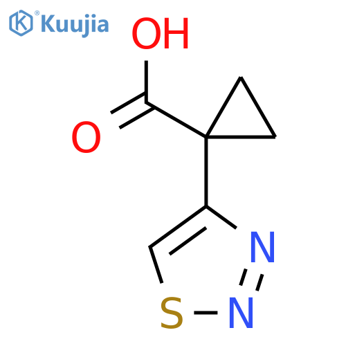 1-(1,2,3-thiadiazol-4-yl)cyclopropane-1-carboxylic acid structure