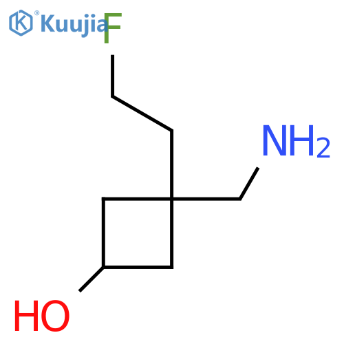 3-(aminomethyl)-3-(2-fluoroethyl)cyclobutan-1-ol structure