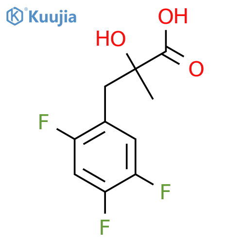 2-hydroxy-2-methyl-3-(2,4,5-trifluorophenyl)propanoic acid structure