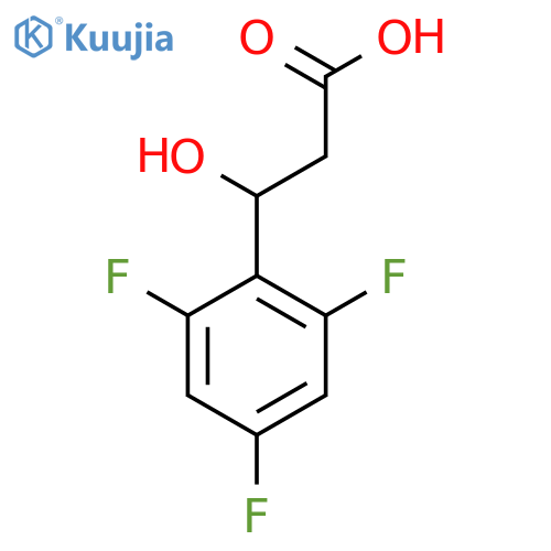 3-hydroxy-3-(2,4,6-trifluorophenyl)propanoic acid structure