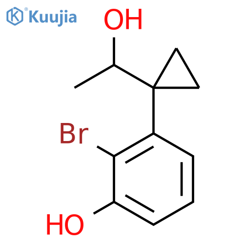 2-bromo-3-1-(1-hydroxyethyl)cyclopropylphenol structure