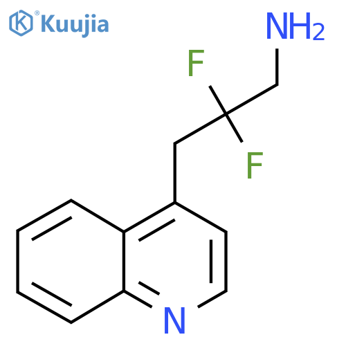 2,2-difluoro-3-(quinolin-4-yl)propan-1-amine structure
