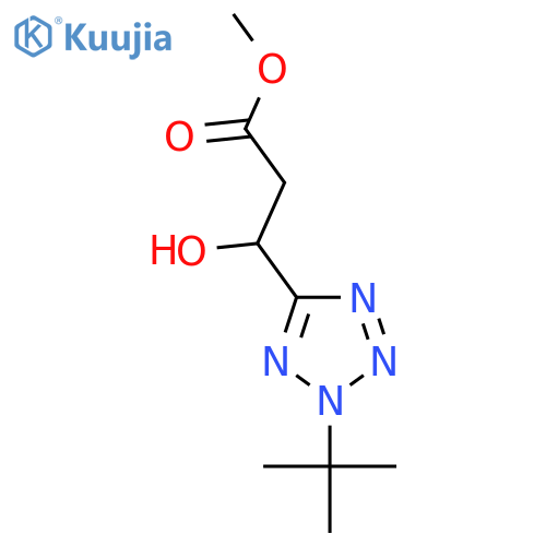 methyl 3-(2-tert-butyl-2H-1,2,3,4-tetrazol-5-yl)-3-hydroxypropanoate structure
