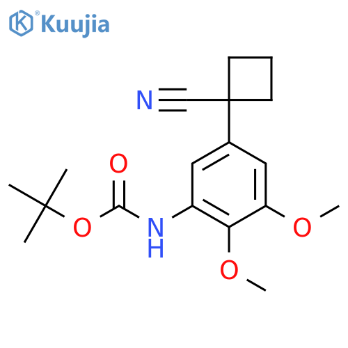 tert-butyl N-5-(1-cyanocyclobutyl)-2,3-dimethoxyphenylcarbamate structure