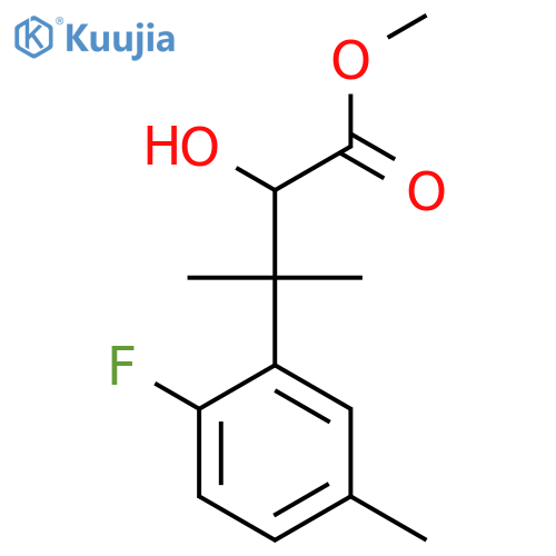 methyl 3-(2-fluoro-5-methylphenyl)-2-hydroxy-3-methylbutanoate structure