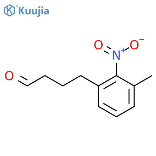 4-(3-methyl-2-nitrophenyl)butanal structure
