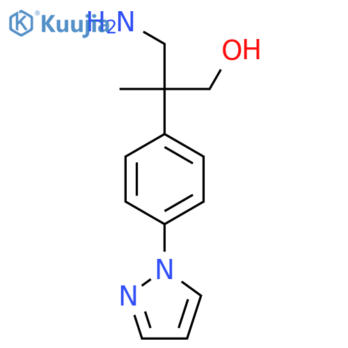 3-amino-2-methyl-2-4-(1H-pyrazol-1-yl)phenylpropan-1-ol structure